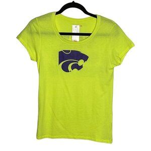 NWT Camp David Women's Kansas State Wildcats Short Sleeve Tee Neon Yellow M